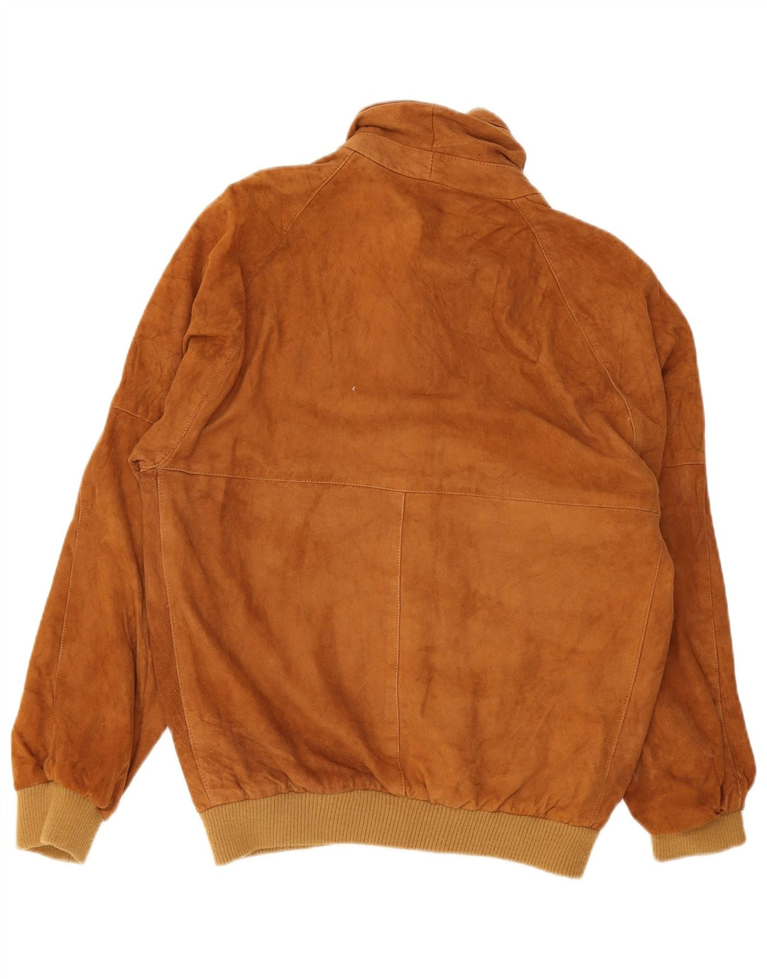 Bomber vintage pentru bărbați din piele intoarsa UK 36 Mic din piele maro