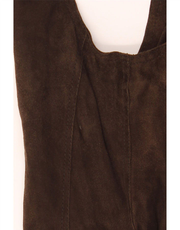 Marc O'Polo Gilet de piele intoarsa pentru femei EU 38 Maro Mediu Piele