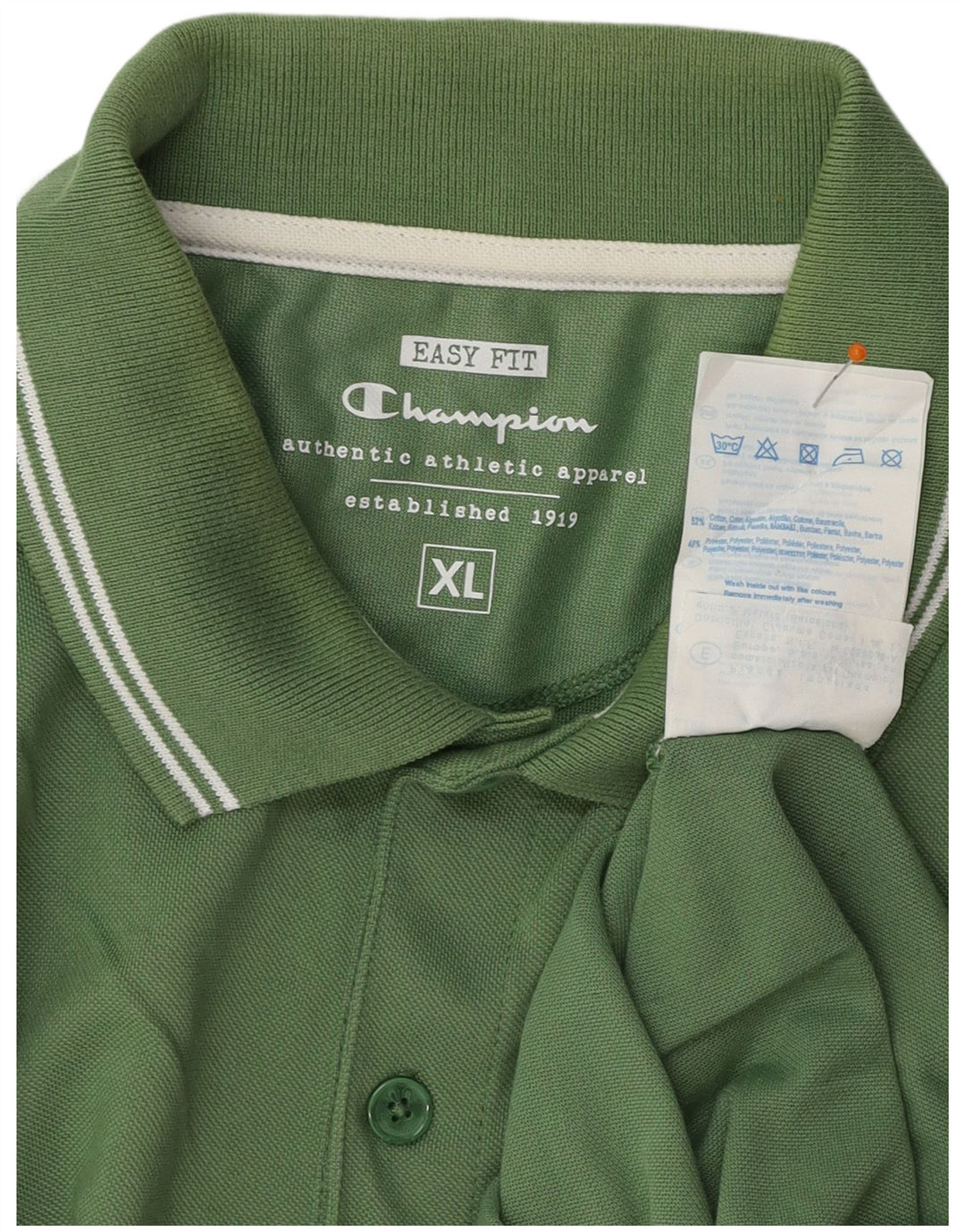 Cămașă polo pentru bărbați CHAMPION Easy Fit XL, bumbac verde