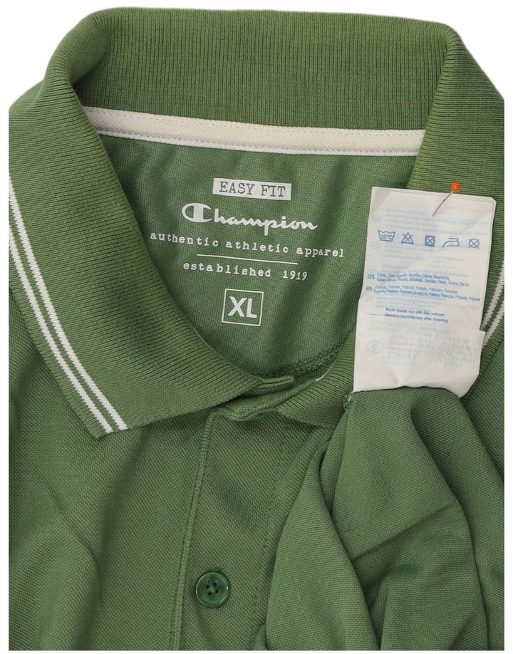 Cămașă polo pentru bărbați CHAMPION Easy Fit XL, bumbac verde