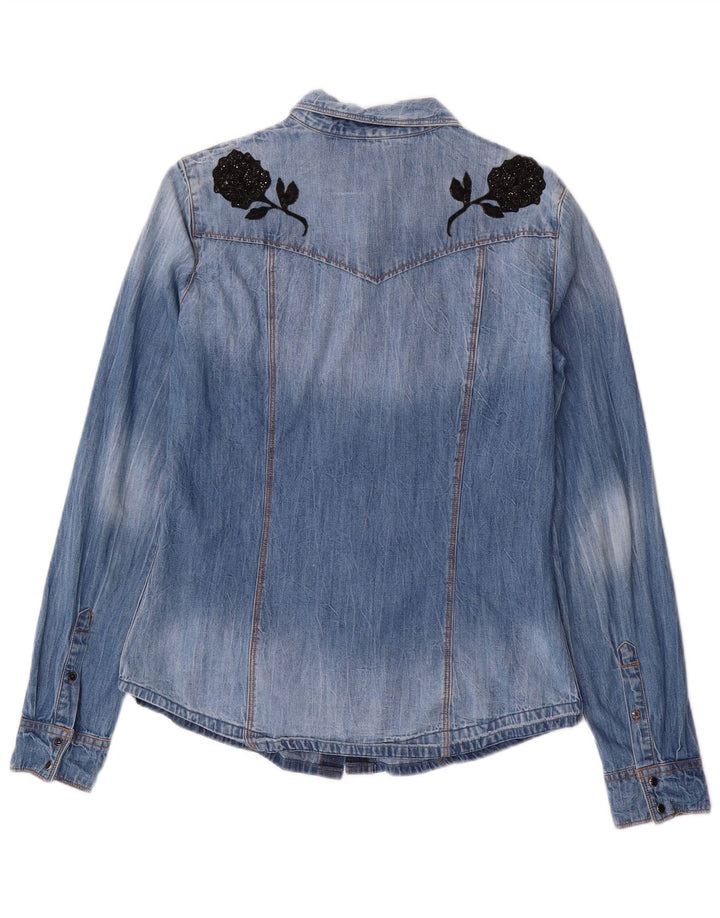 Cămașă de blugi pentru femei GUESS UK 14 Medium Blue Floral