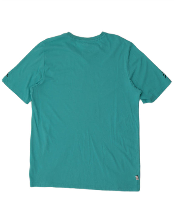 Tricou grafic pentru bărbați Adidas Top mare, albastru, poliester