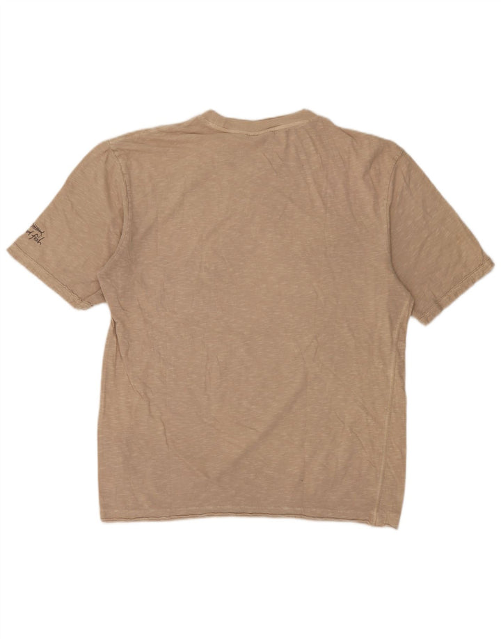 Tricou pentru bărbați Weird Fish Top mare, bej, bumbac cu pete