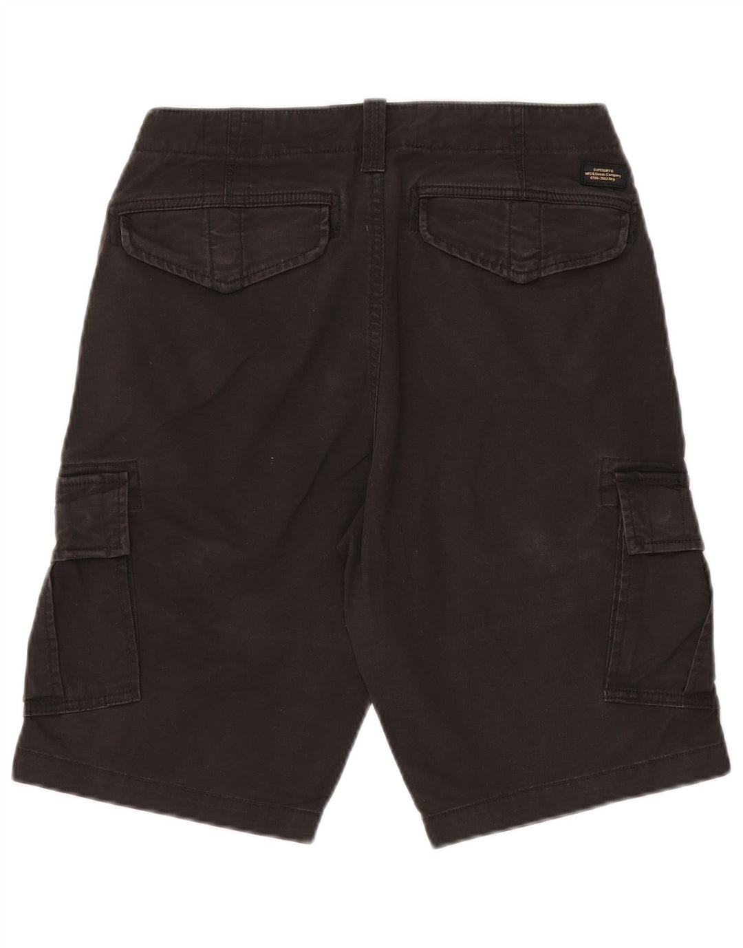 Pantaloni scurți cargo Superdry pentru bărbați W30, bumbac mediu negru