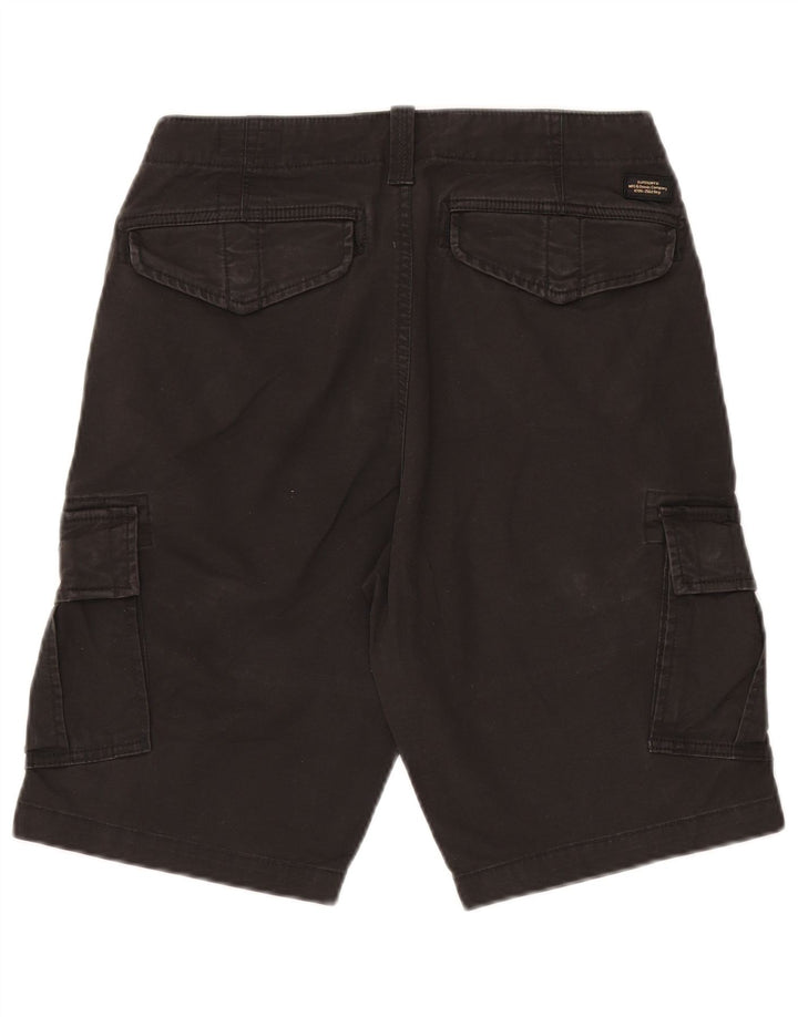 Pantaloni scurți cargo Superdry pentru bărbați W30, bumbac mediu negru