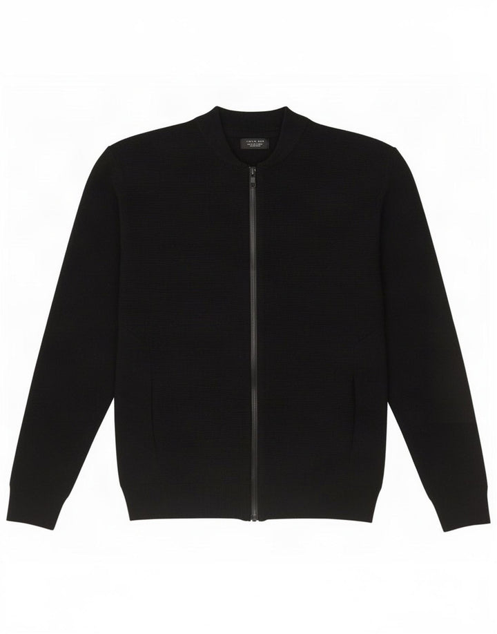Pulover cardigan pentru bărbați Zara, mare, negru, bumbac