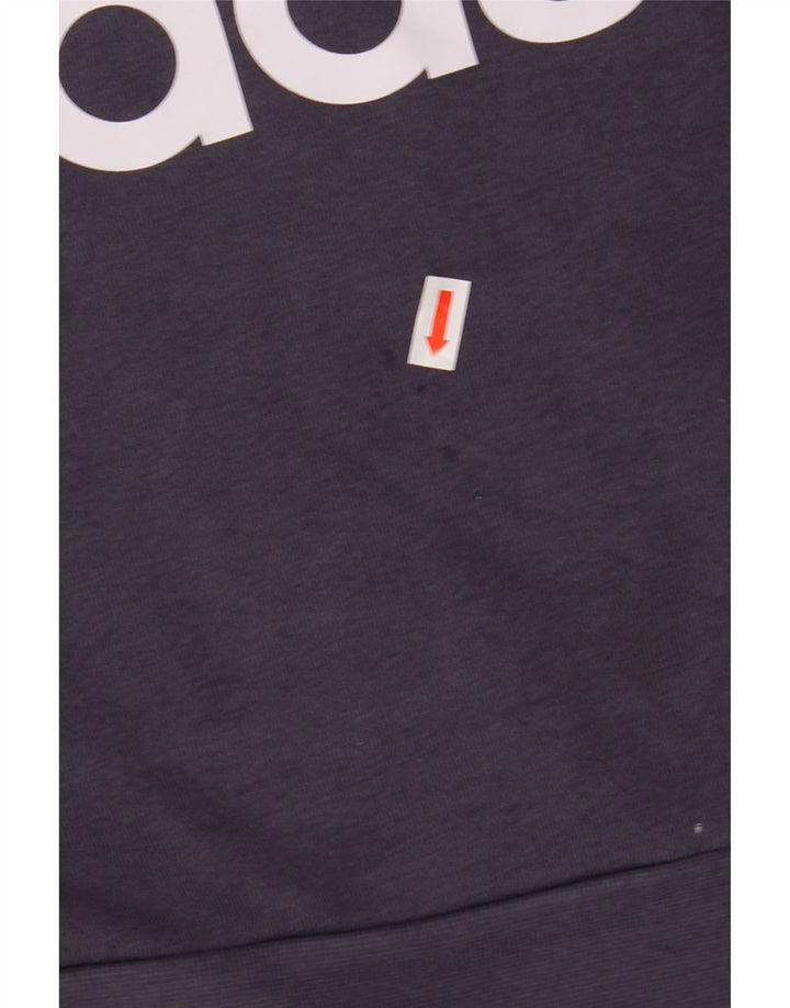 Pulover cu grafic ADIDAS pentru băieți 13-14 ani, bumbac, albastru bleumarin