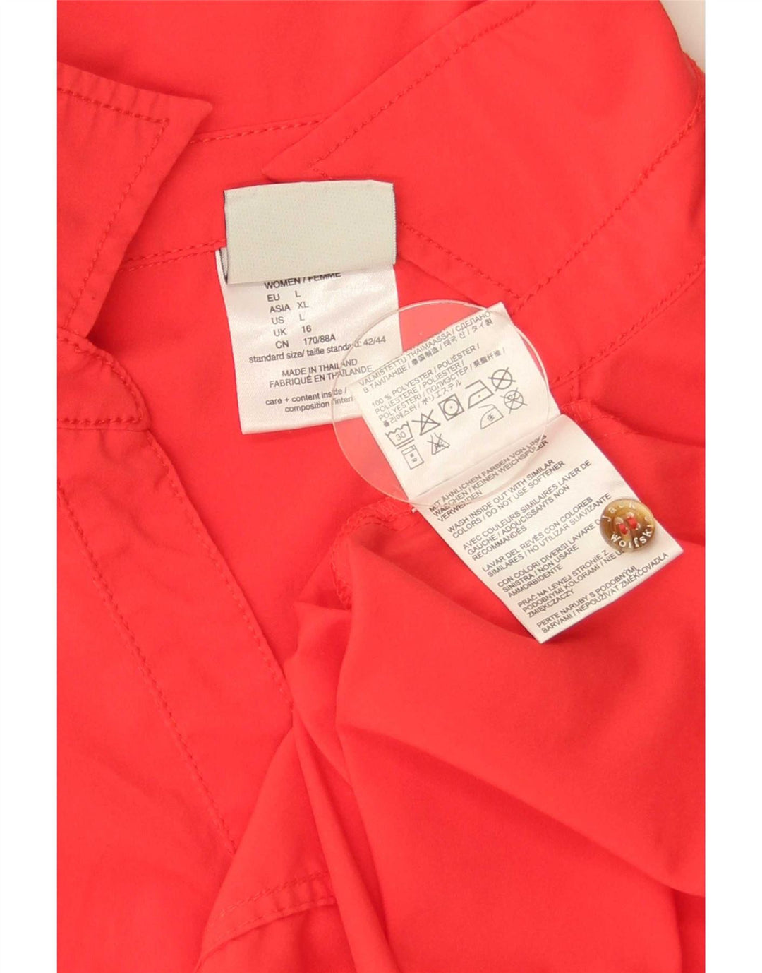 Rochie Jack Wolfskin pentru femei, fără mâneci, poliester roșu mare UK 16