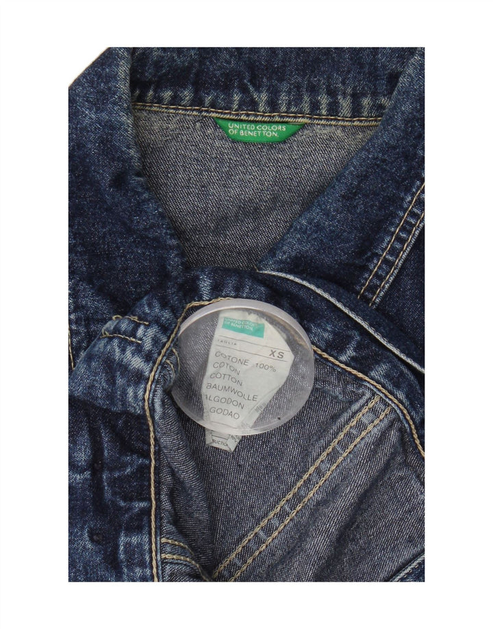 BENETTON Womens Denim Jacket UK 6 XS Blue Cotton Vintage Benetton and Second-Hand Benetton from Messina Hembry 