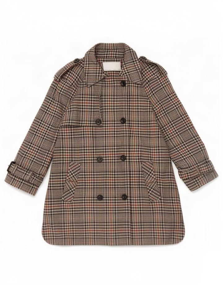 Trench pentru femei Zara UK 14 Medium Multicolor Houndstooth