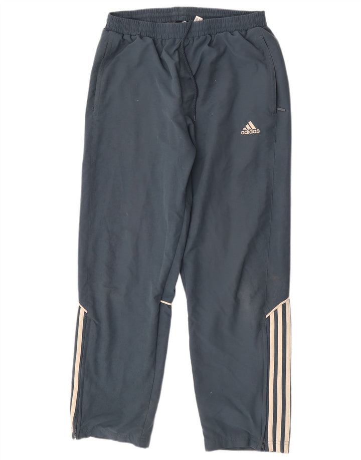 Pantaloni de trening Adidas pentru bărbați, poliester albastru mediu