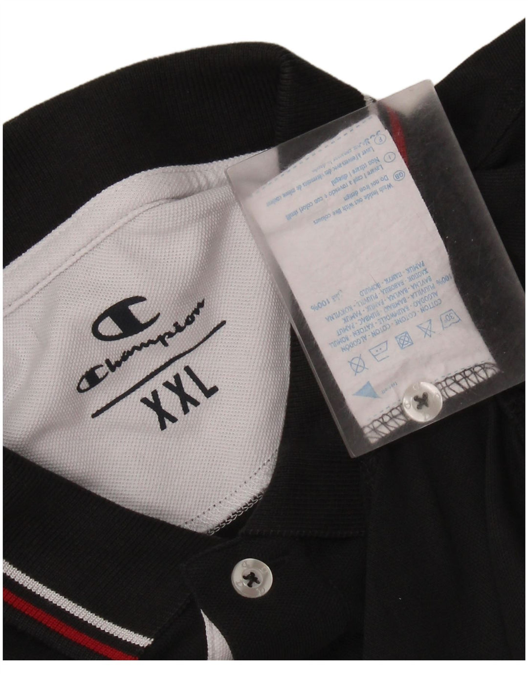 Tricou polo pentru bărbați Champion 2XL bumbac negru