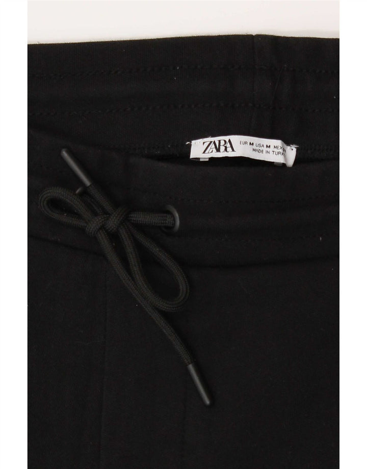 Pantaloni scurți sport pentru bărbați Zara, bumbac mediu negru