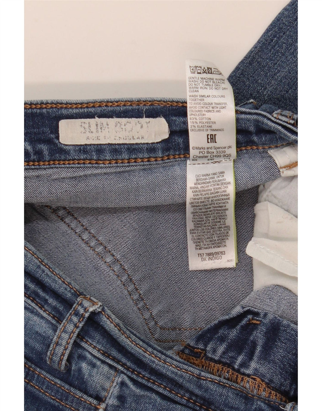 MARKS & SPENCER Blugi Bootcut pentru femei, cu croiala normală, UK 10 Mici W30 L30 Albastru