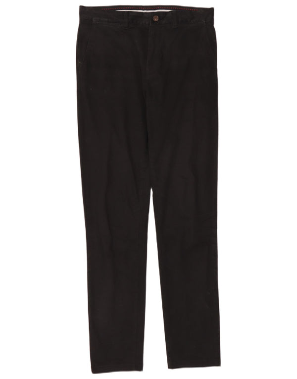Crew Clothing Pantaloni chino Slim Fit pentru bărbați L34 L34 Bumbac negru