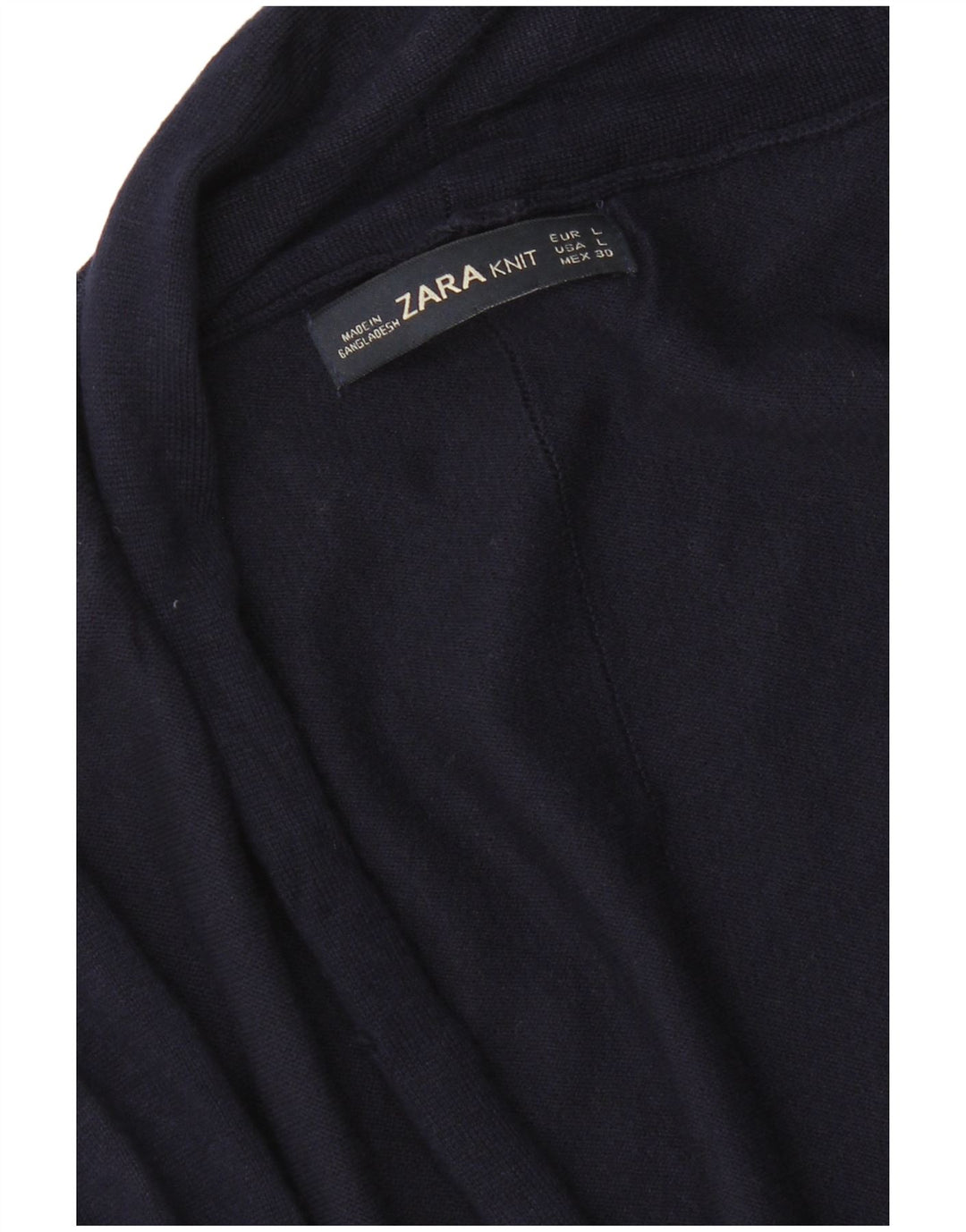 Pulover cardigan deschis pentru femei Zara UK 14 mare bleumarin