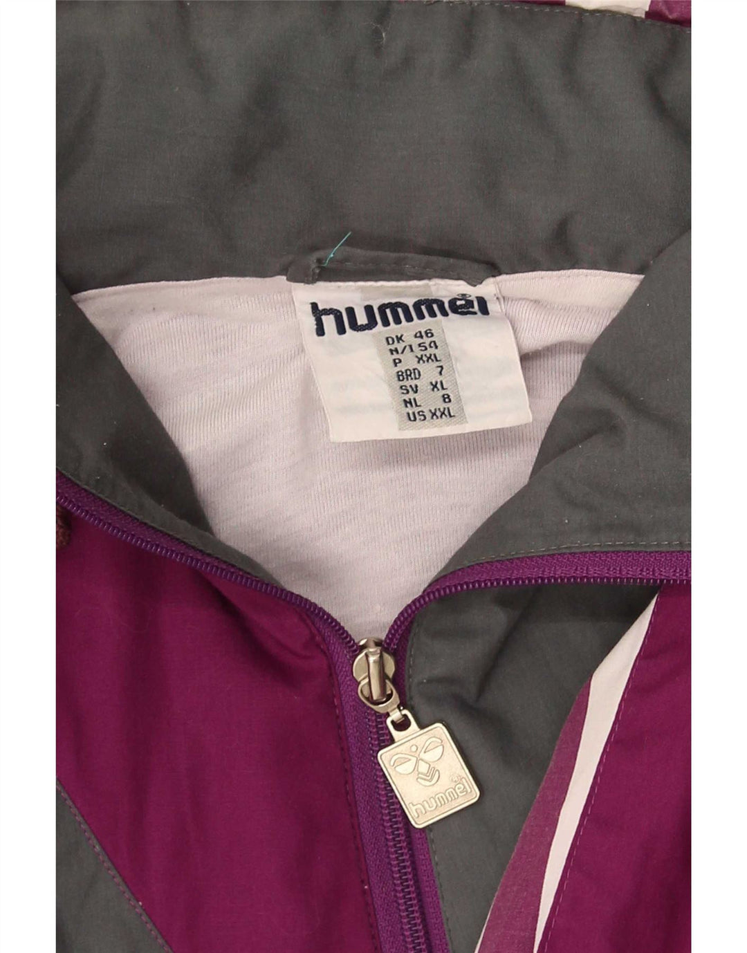 Jachetă de trening cu grafică pentru bărbați Hummel, 2XL, mov, bloc de culoare