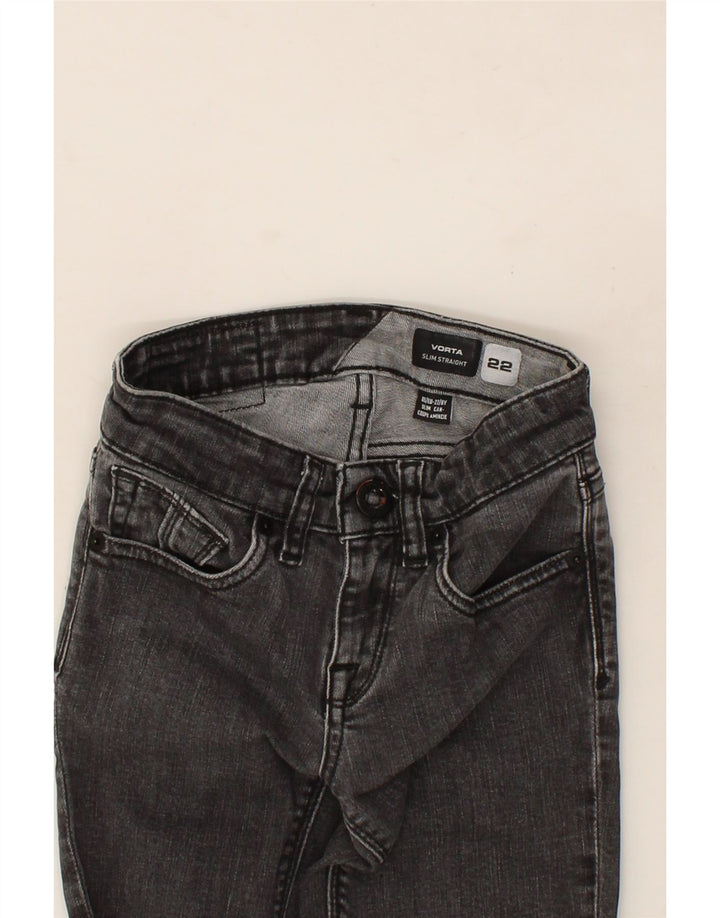 VOLCOM Boys Slim Straight Jeans 7-8 Years W22 L23 Grey Cotton Vintage Volcom and Second-Hand Volcom from Messina Hembry 
