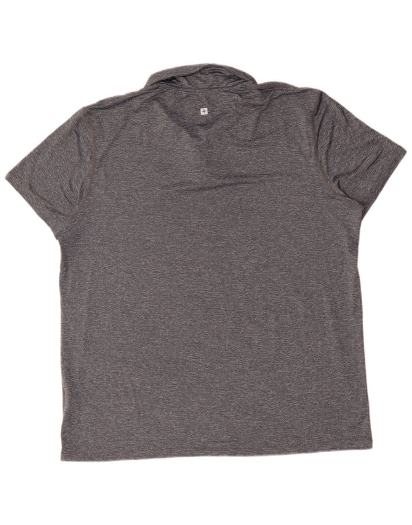 Mountain Warehouse Mens Polo Shirt XL Grey Flecked Nylon