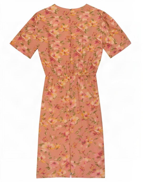 Rochie teacă pentru femei Jean Paul UK 14 Roz mediu Floral