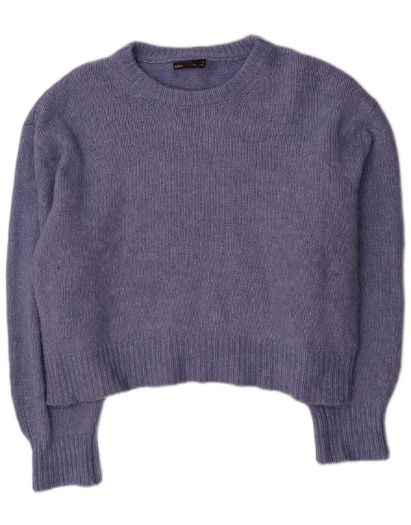 Pulover pentru damă Marks & Spencer crop cu gât barcă UK 18 XL Albastru