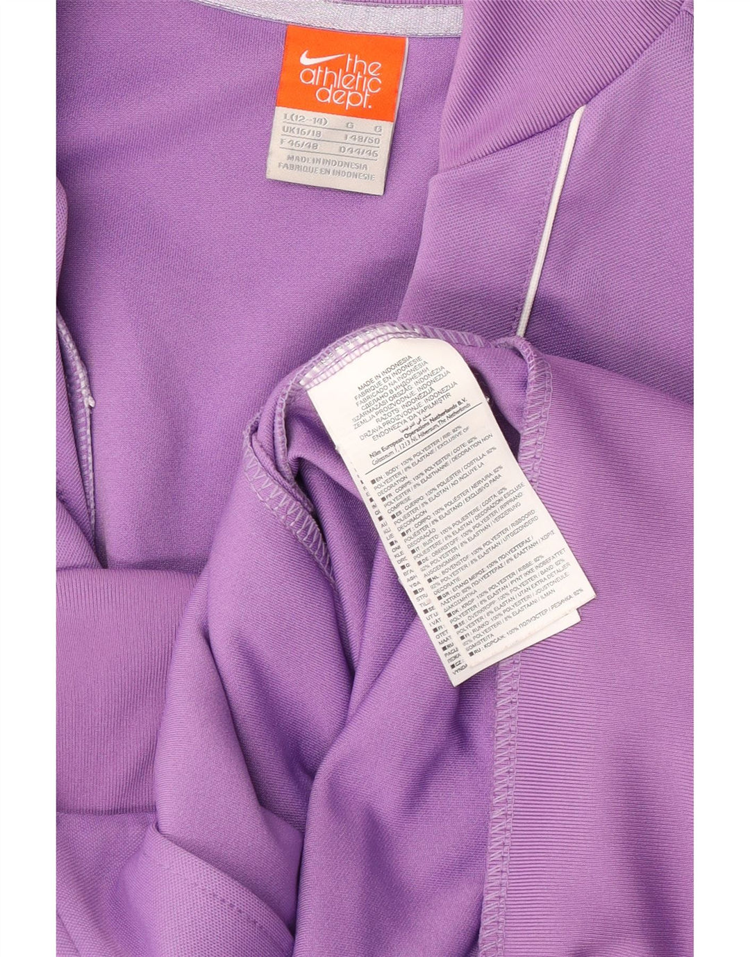 Jachetă de top pentru trening Nike pentru femei Marea Britanie 16/18 Poliester violet mare