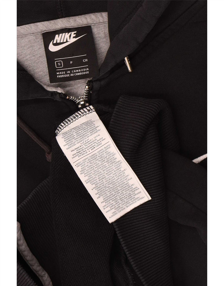 Pulover Nike pentru bărbați, cu fermoar, bumbac, negru