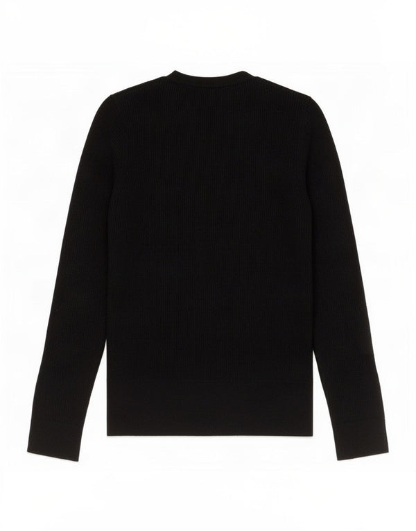 Pulover pentru femei Marks & Spencer cu decolteu rotund, UK 10, mic, negru, viscoză