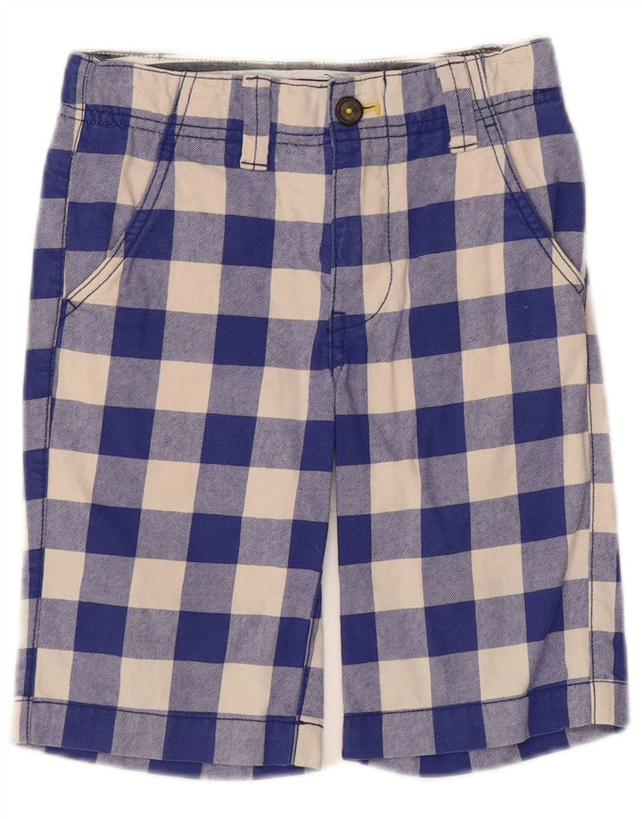 Pantaloni scurti chino pentru băieți Boden 6-7 ani W22 Blue Vichy
