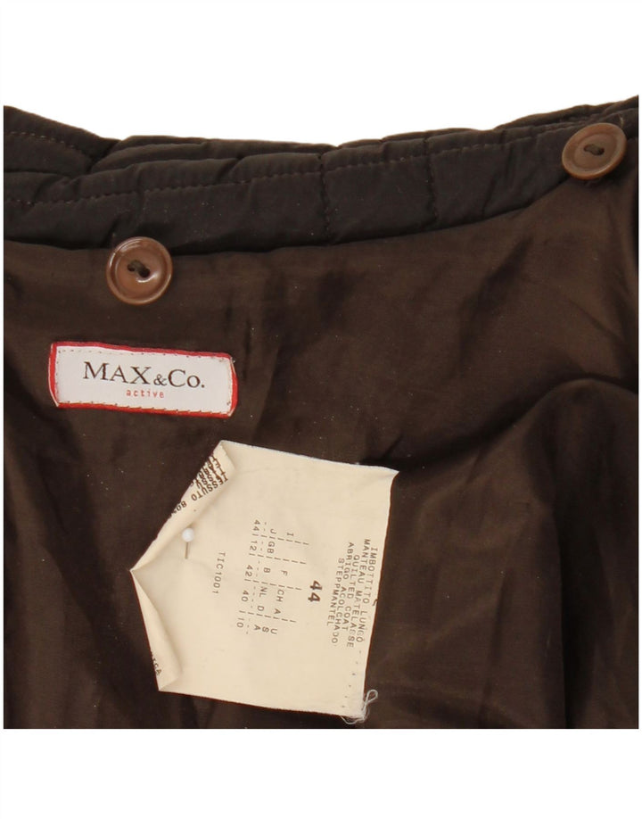Max & Co. Palton căptușit pentru femei UK 12 Poliester maro mediu