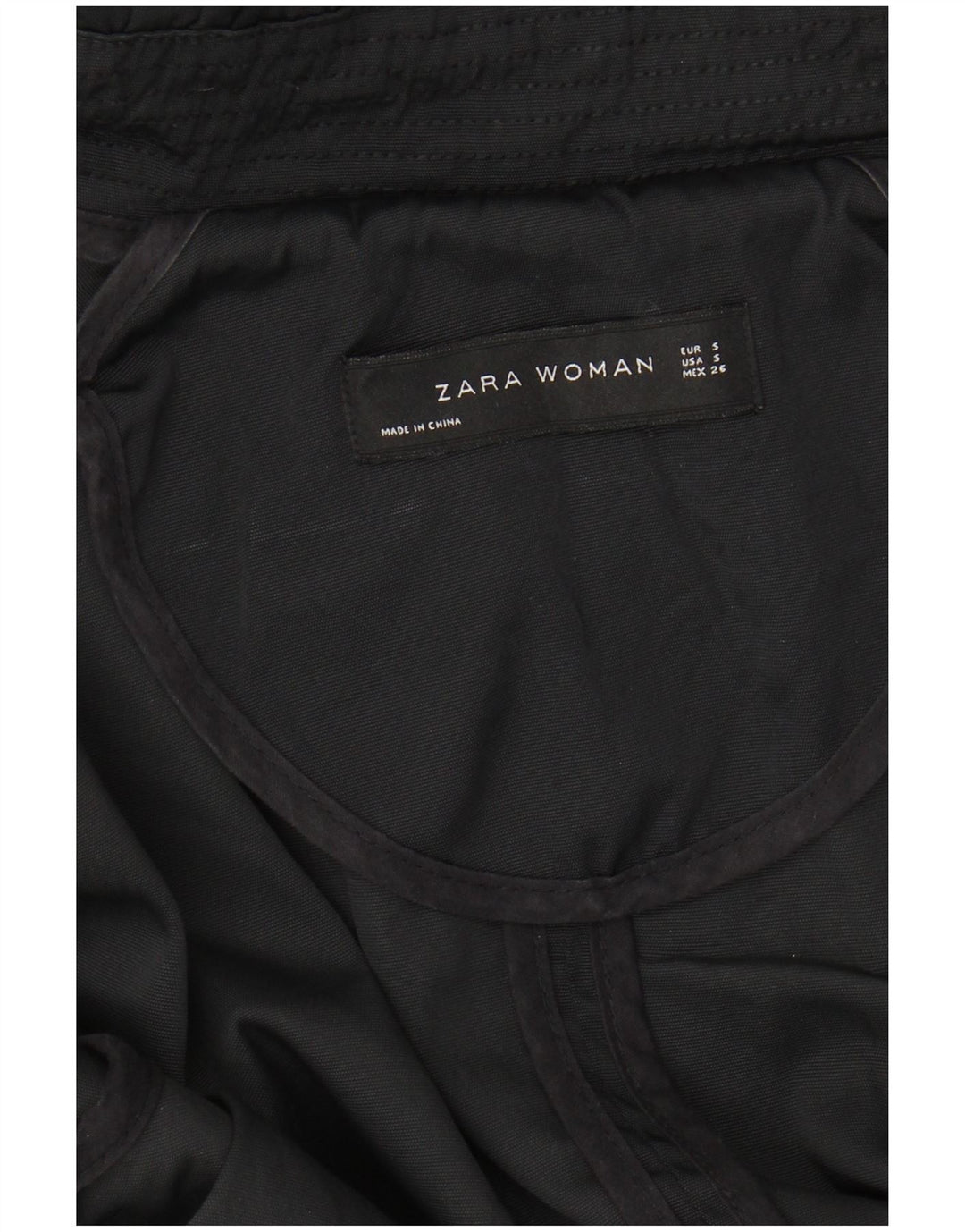 Jachetă parka supradimensionată pentru femei cu glugă ZARA UK 10 Small Black