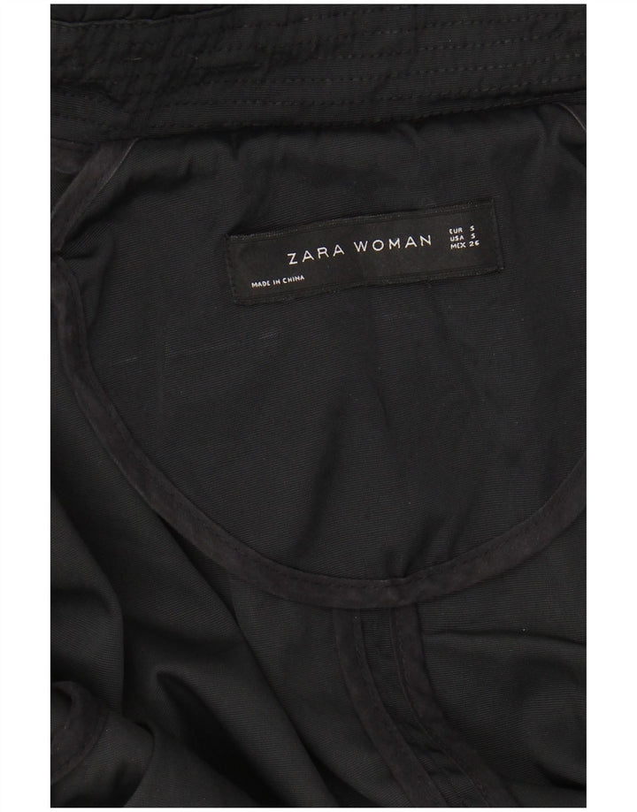 Jachetă parka supradimensionată pentru femei cu glugă ZARA UK 10 Small Black