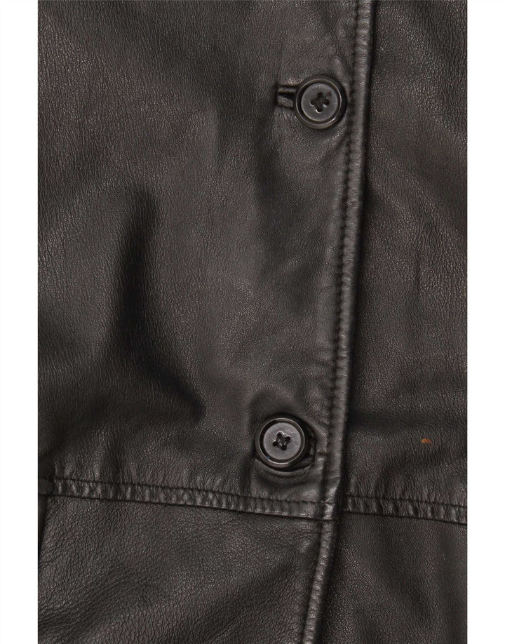 Jachetă de piele Conbipel pentru femei, cu ajustare largă, IT 42 Medium Black