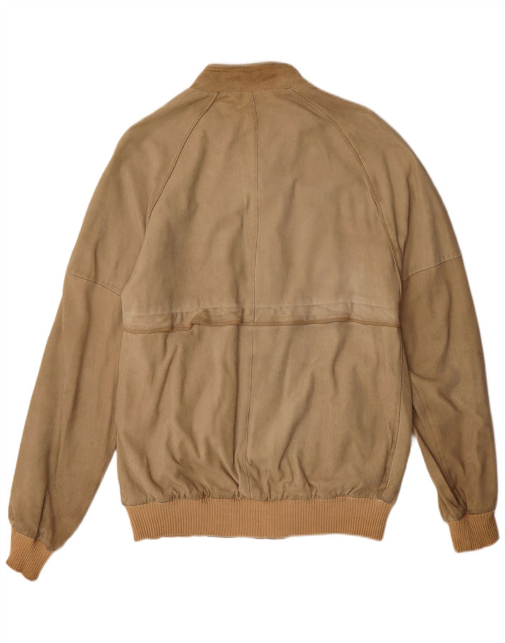 Bomber vintage pentru bărbați din piele intoarsa IT 52 XL maro bumbac