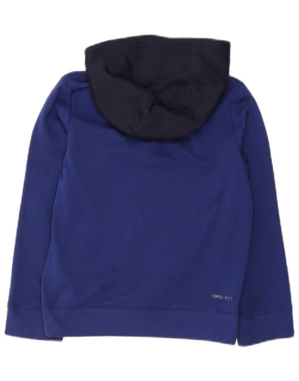 Pulover Nike Graphic Zip Hoodie pentru băieți 8-9 ani, mic, bleumarin, color block