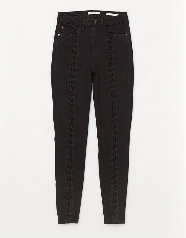 Blugi skinny pentru femei Guess cu talie super inalta W29 L28 bumbac negru