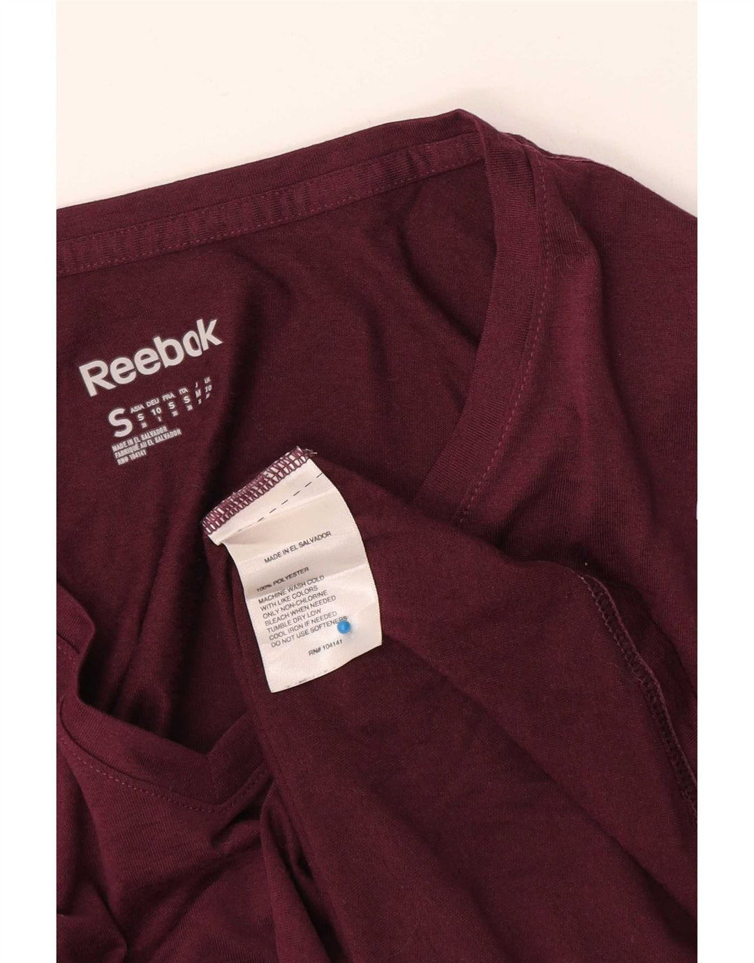 Tricou pentru femei Reebok Top UK 10 Small Burgundy Poliester