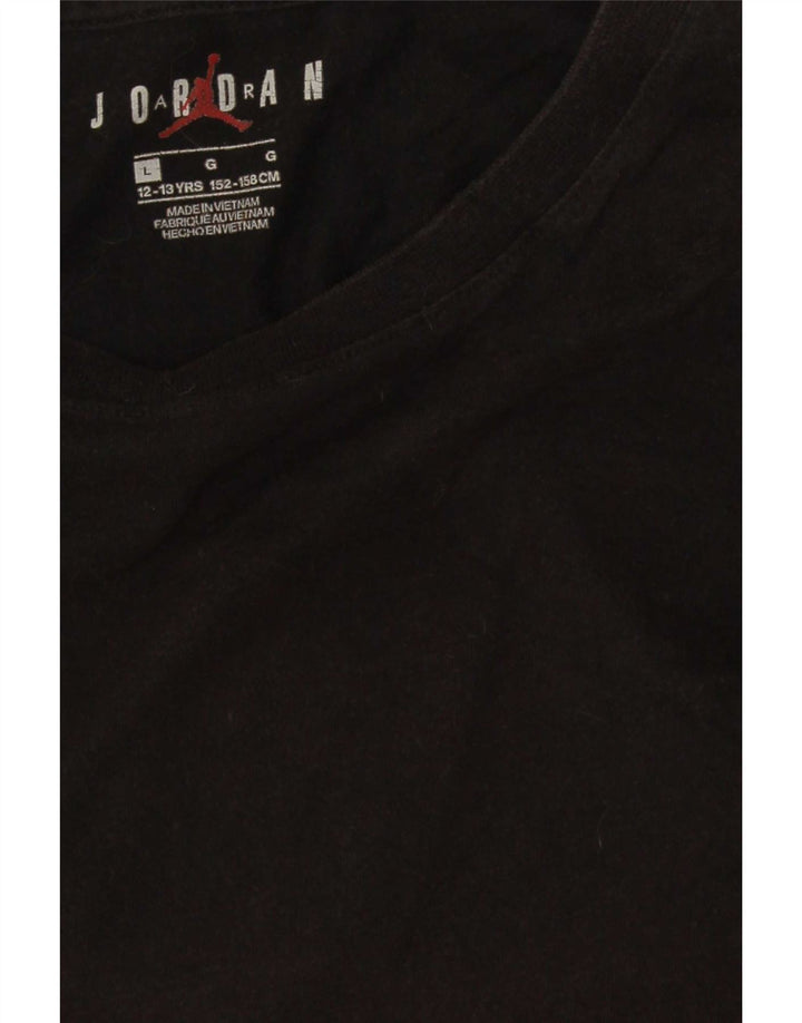 Tricou grafic normal pentru băieți Jordan Top 12-13 ani mare negru