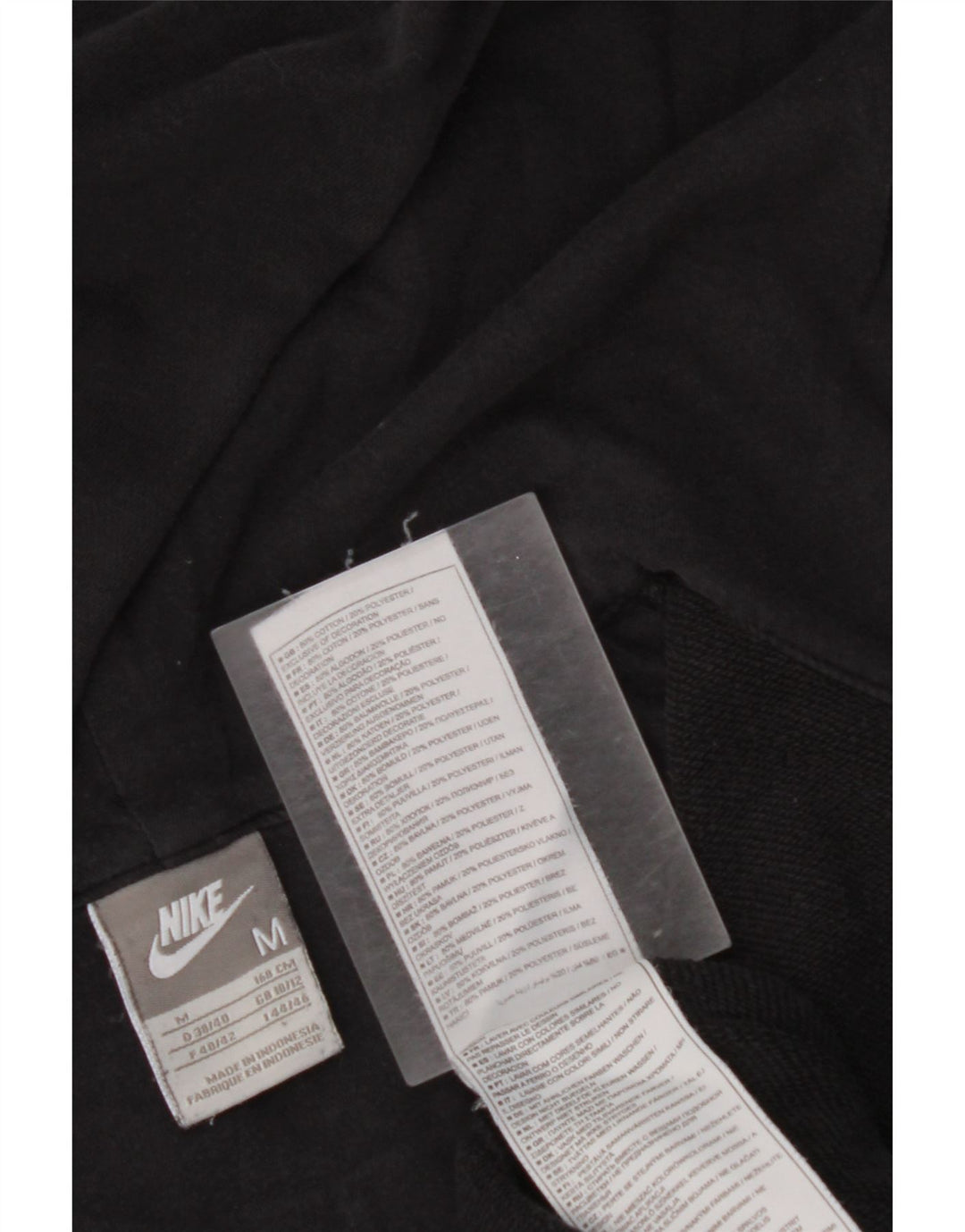 Pulover NIKE pentru femei, cu fermoar, bumbac negru, UK 10/12