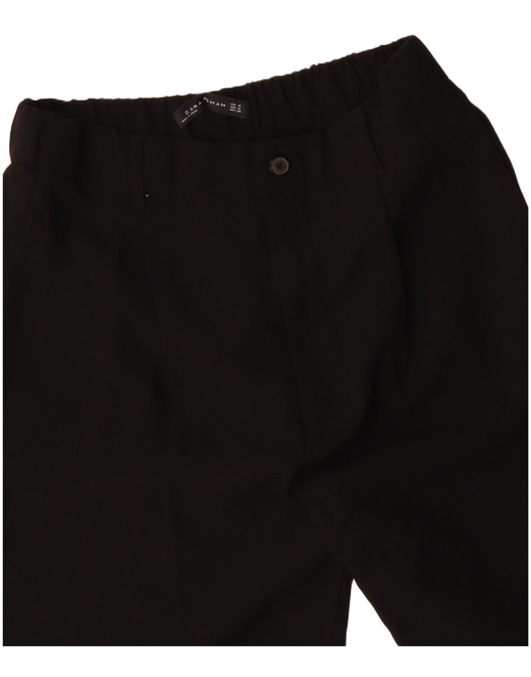 Pantaloni de costum conici pentru femei ZARA Mediu L28 L33 Poliester negru