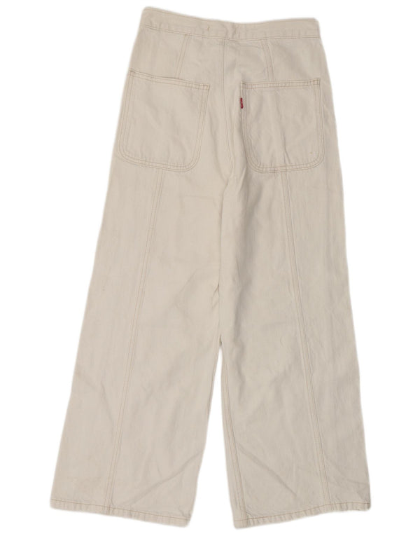 Blugi tăiați pentru femei Ribcage Levi's W27 L26 bumbac alb catifelat