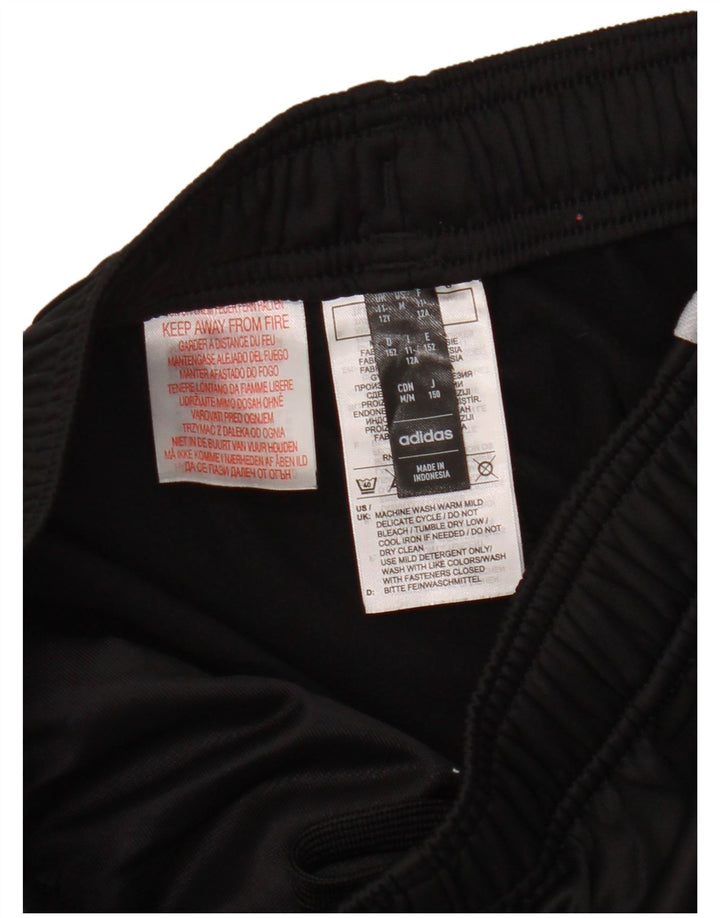 Pantaloni de trening Adidas baieti 11-12 ani poliester negru