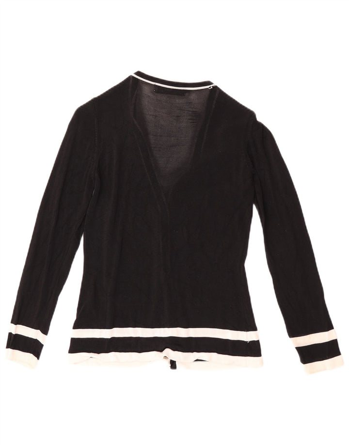 Pulover cardigan pentru femei Zara UK 12 Medium Black Colorblock Rayon