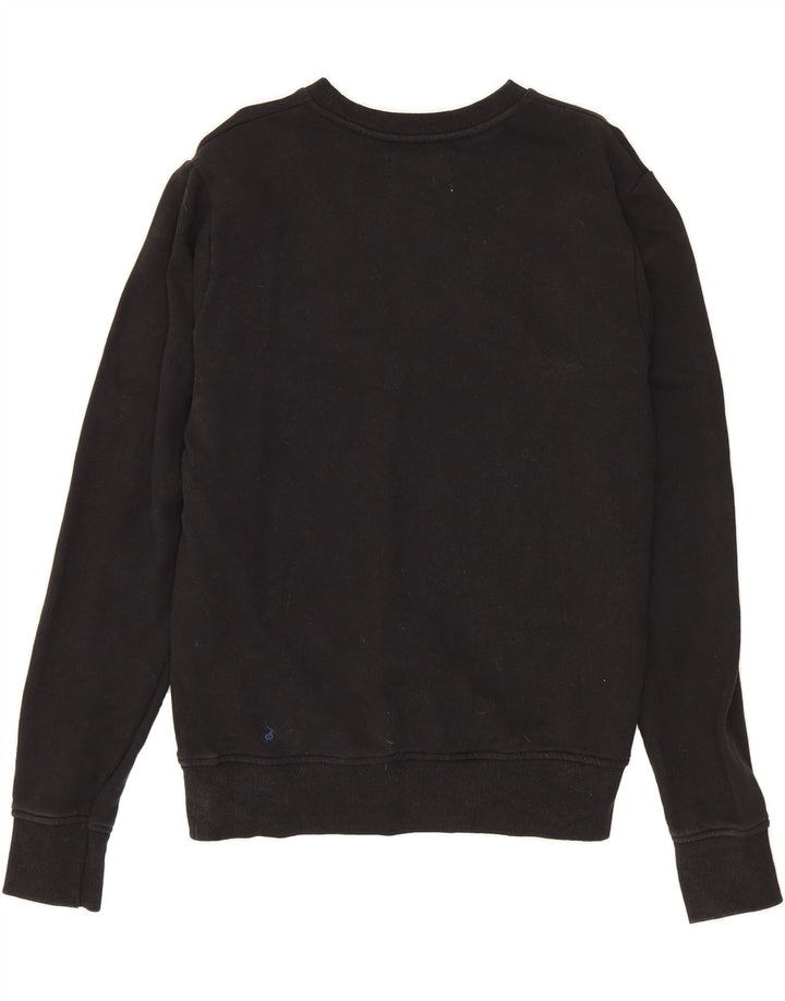 JACK & JONES Mens Graphic Sweatshirt Jumper Medium Black Cotton Vintage Jack & Jones and Second-Hand Jack & Jones from Messina Hembry 