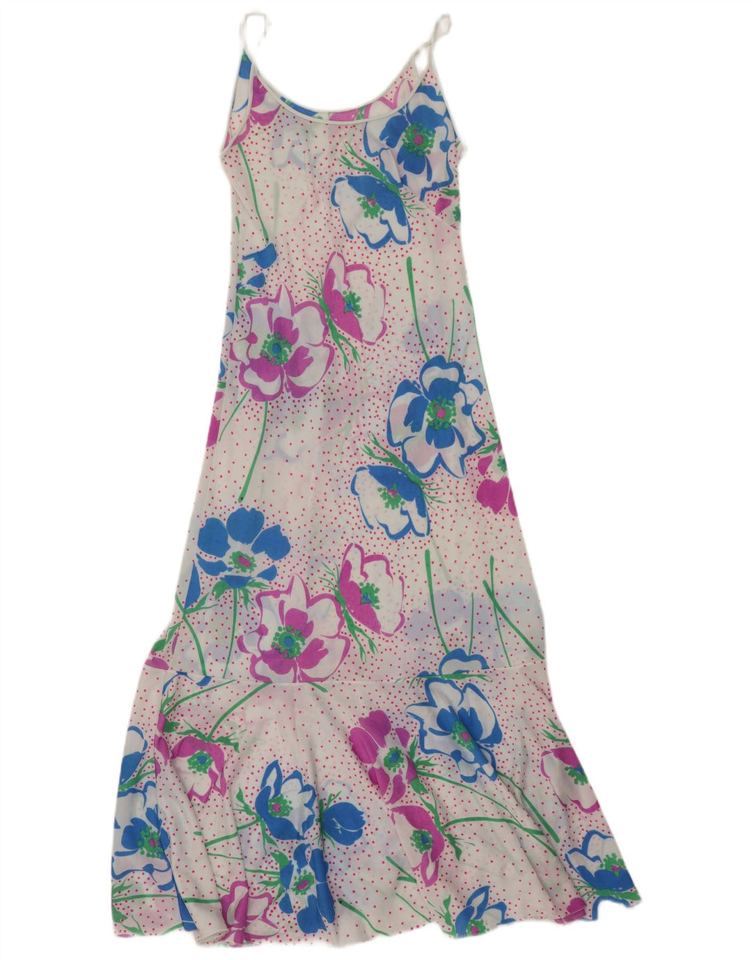 Rochie maxi vintage pentru femei See Through UK 8 Small White Floral