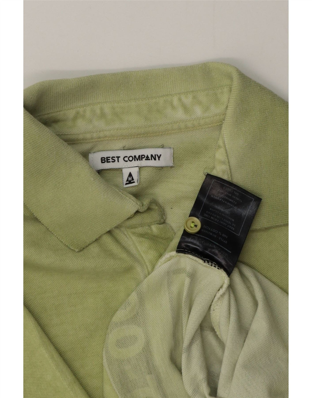 BEST COMPANY Tricou polo grafic pentru bărbați, bumbac verde mediu