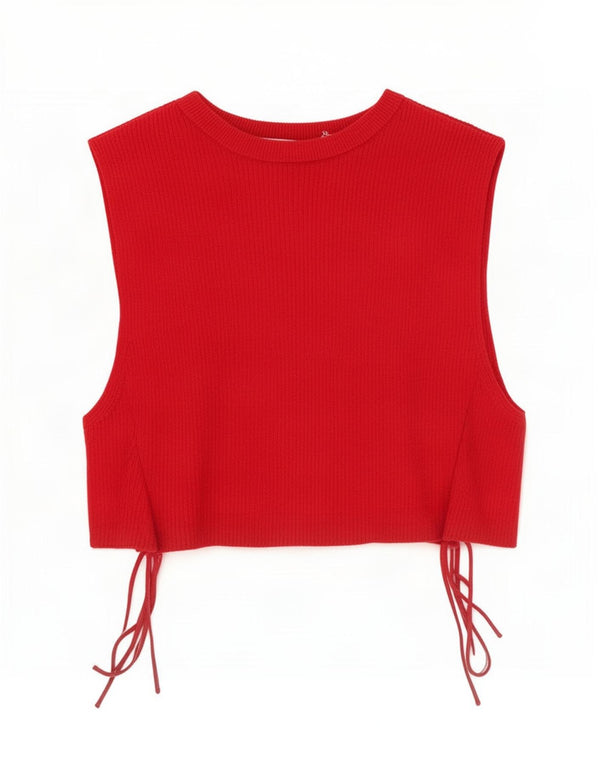 Bluză fără mâneci pentru femei Zara UK 8 Small Red