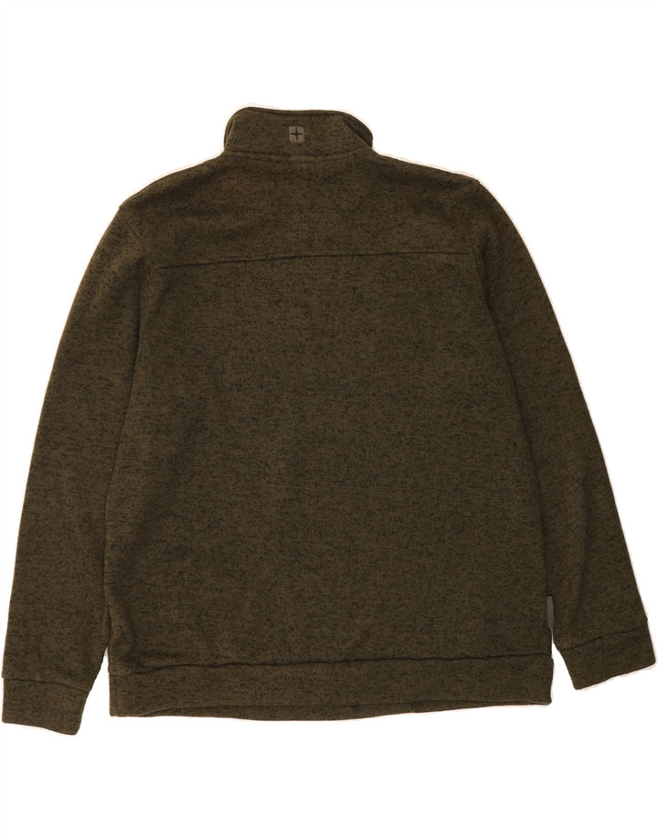 MOUNTAIN WAREHOUSE Mens Zip Neck Sweatshirt Jumper 2XL Green Polyester Vintage Mountain Warehouse and Second-Hand Mountain Warehouse from Messina Hembry 