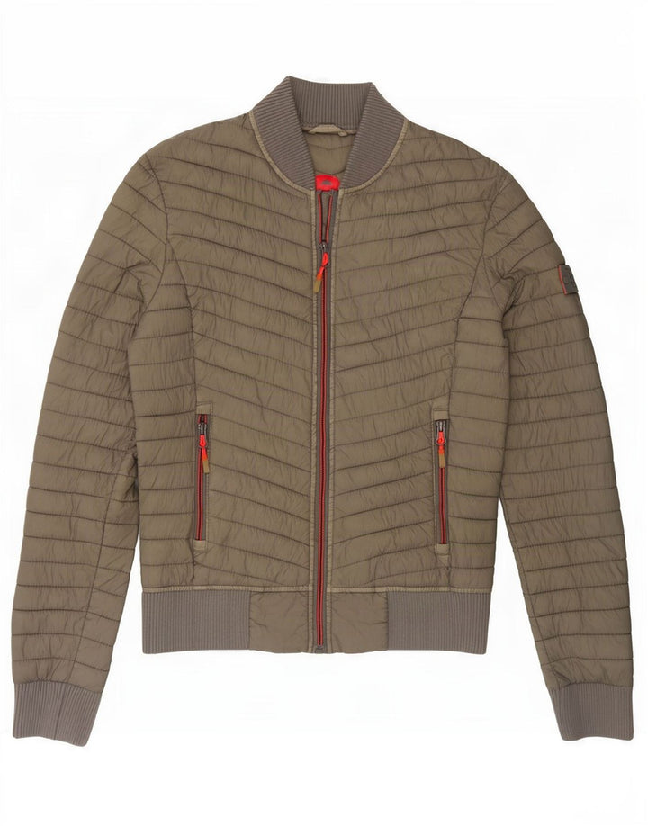 Jachetă căptușită Superdry pentru femei UK 6 XS Kaki Nylon