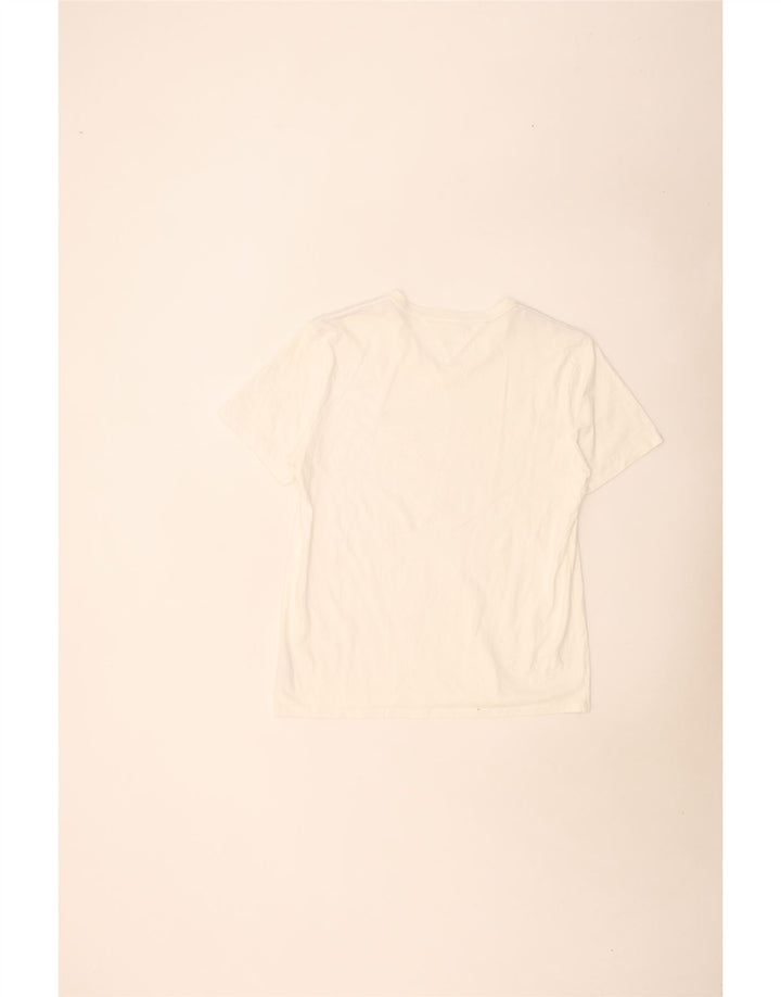 Tricou Tommy Hilfiger pentru bărbați Top mare din bumbac alb